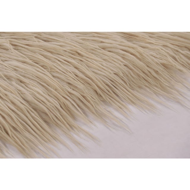 Vintage Tulu Rug, Cream White Tones in Lush Shag Pile - Rug & Kilim For Sale In New York - Image 6 of 8