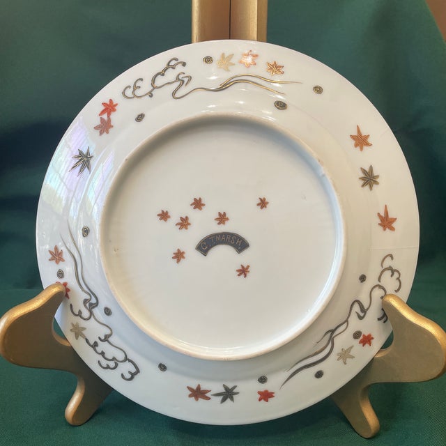 Late 19th Century Rare Meiji Period g.t. Marsh Katani Porcelain Plate Set - Set of 7 For Sale - Image 10 of 11