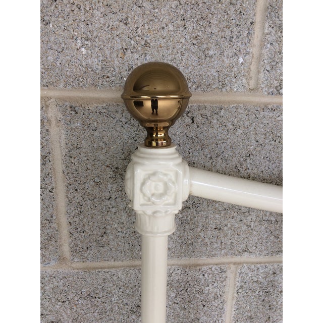 Elliott's Designs King Size Cast Iron Headboard With Brass Balls Chairish