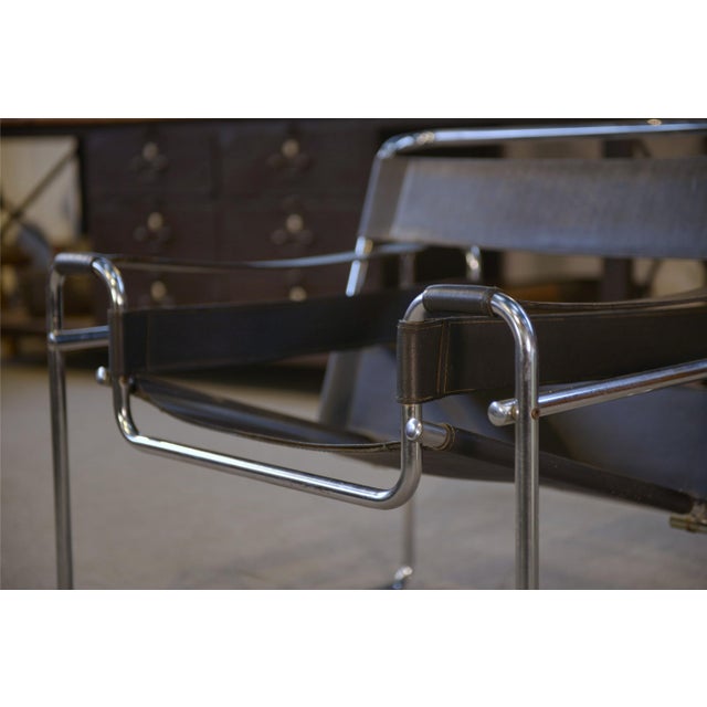 Bauhaus Wassily Armchair by Marcel Breuer, 1970s For Sale - Image 3 of 14