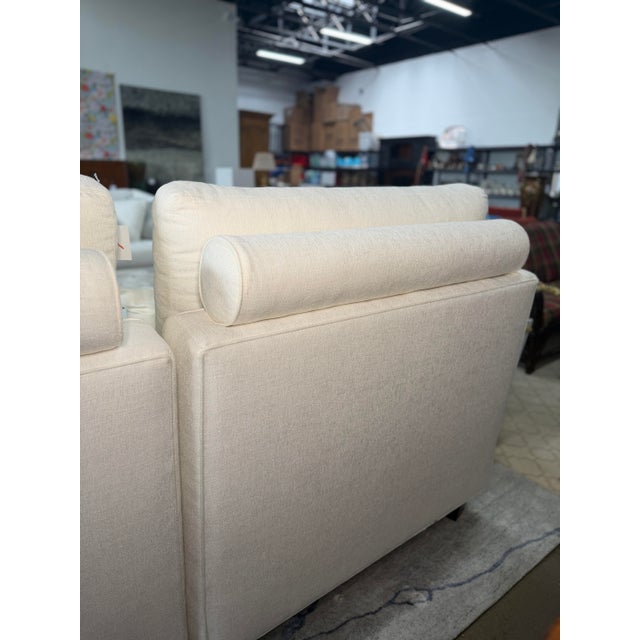 White Custom Love Seat For Sale - Image 8 of 8