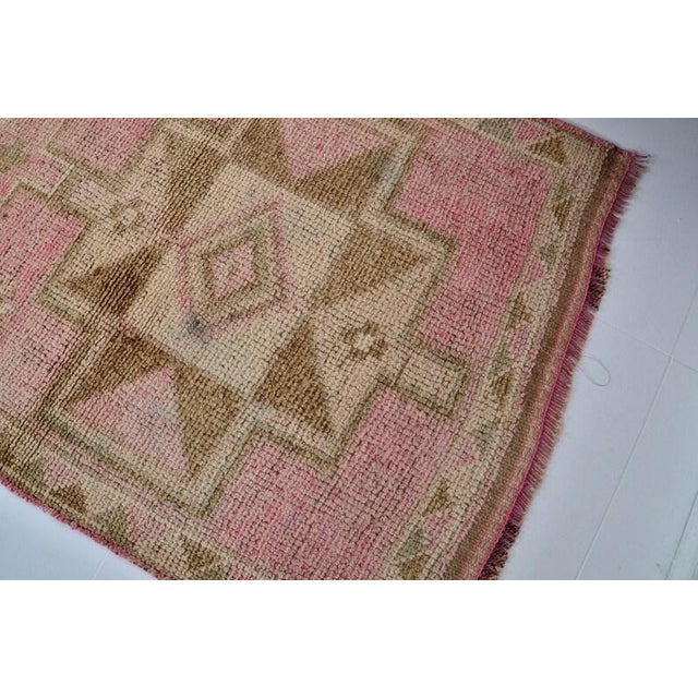 Textile Oushak Handknotted Bohemian Runner For Sale - Image 7 of 10