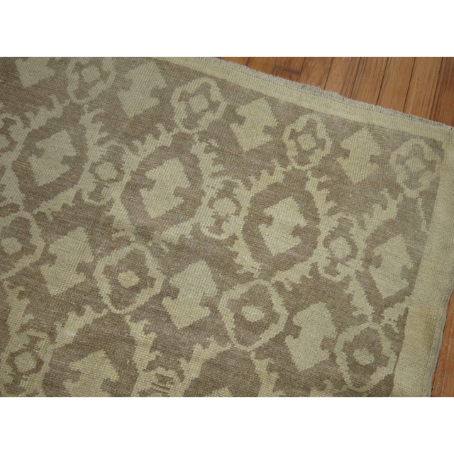 1940s Vintage Zabihi Collection Taupe Turkish Rug For Sale - Image 5 of 6