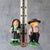 Metal Vintage Miniature Cast Iron Amish Boy Girl Figurines Pa Dutch Folk Art Paperweight For Sale - Image 7 of 10