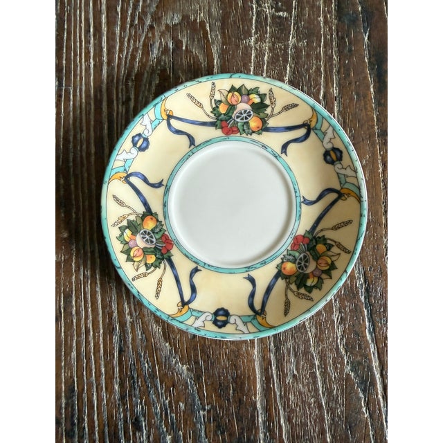 Ceramic 1990s Villeroy Boch Castellina Cups Saucers Citta Campagna Floral Fruit Coffee Tea - Set of 6 For Sale - Image 7 of 9