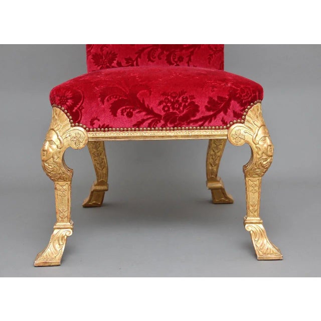 1920s Set of Vintage George I Style Gilt Wood Chairs, 1920s For Sale - Image 5 of 15