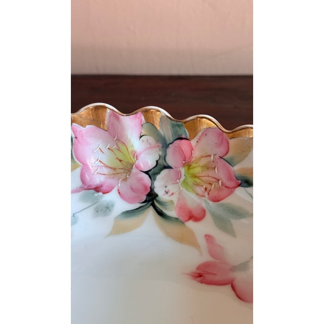 Antique, Early 20th Century Noritake Japan Azalea Porcelain Nuts and Fruit Bowl For Sale - Image 11 of 12