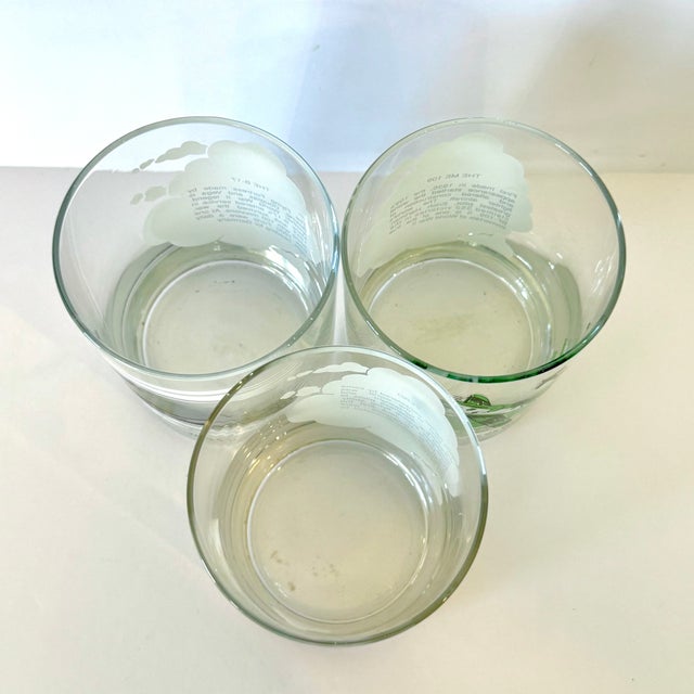 Transparent World War II Wwii Planes B-25, Spitfire, Me-109, Zero, B-17, Curtis P-40, Double Old Fashion Lowball Glasses Set of 6 Mid Century Modern For Sale - Image 8 of 14