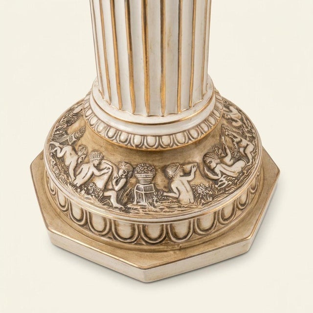 Vintage Italian Ceramic Column Lamp from Capodimonte, 1970 For Sale - Image 10 of 14
