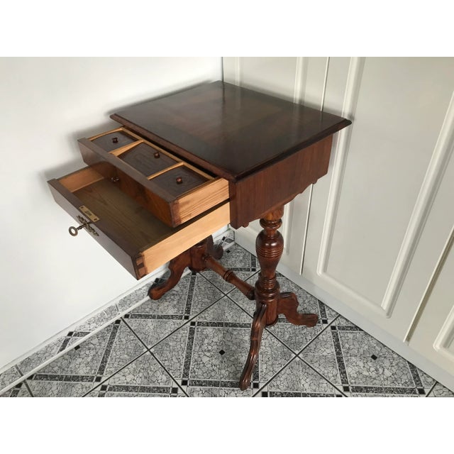 Vintage Side Table with Drawers, 1900s For Sale - Image 3 of 18