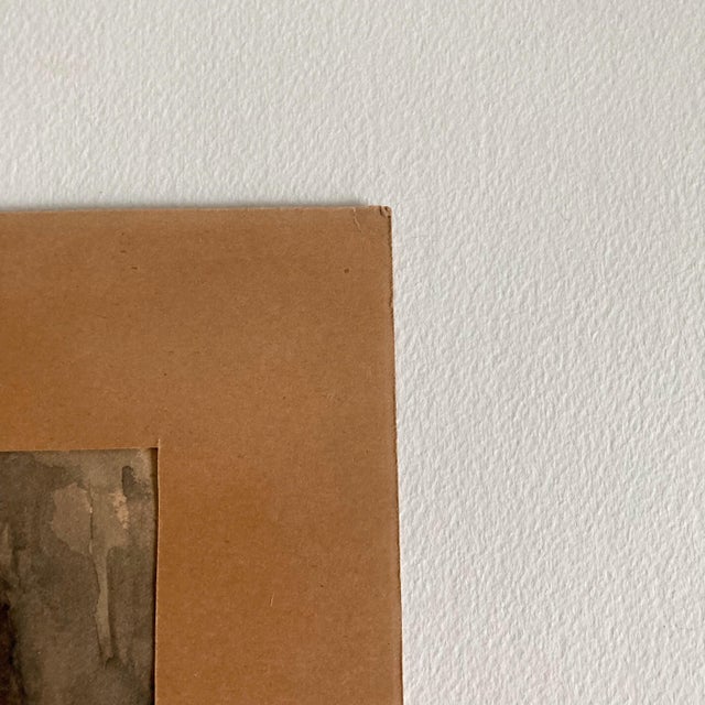 1953 Modern Portrait Watercolor Painting of a Woman Wearing a Kimono Jacket For Sale - Image 9 of 10