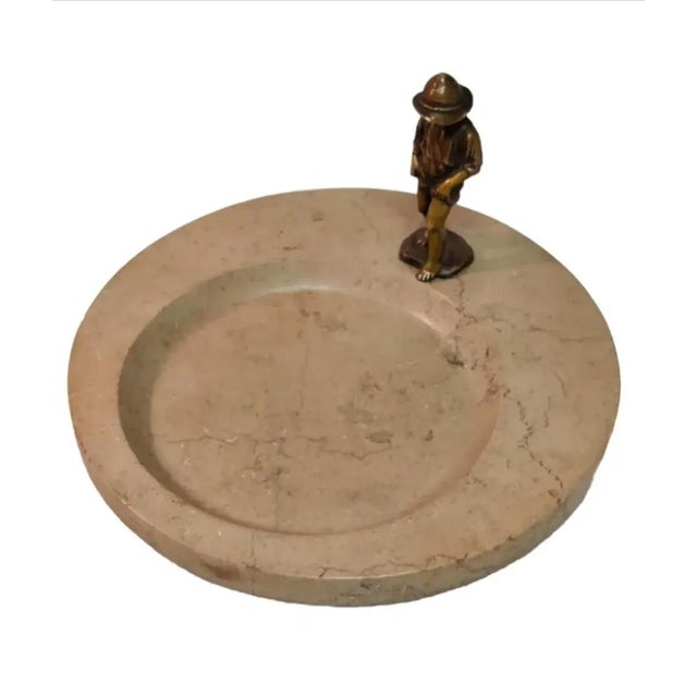 Figurative Late 19th Century Signed Bronze Figure on Large Stone Plinth For Sale - Image 3 of 12
