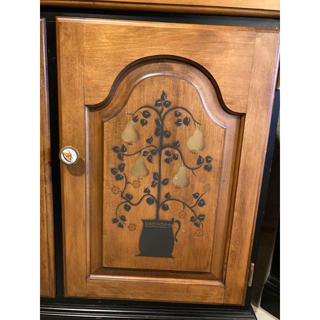 20th Century Hitchcock Early American Display Hutch with Brass Door