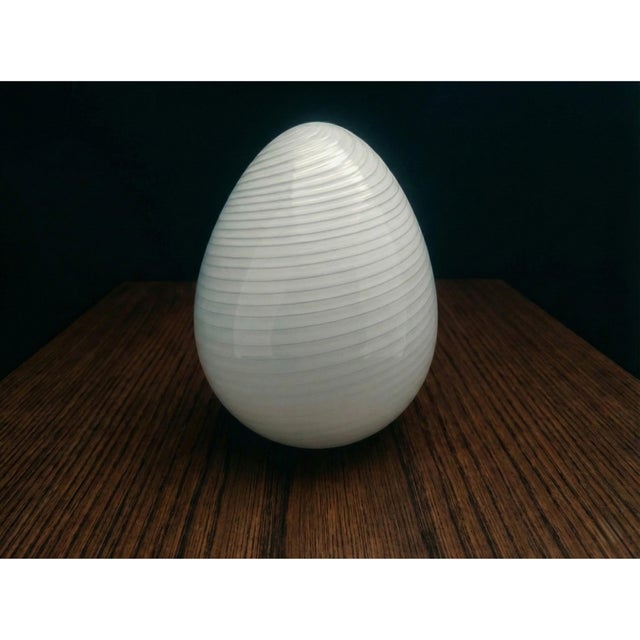 Mid-Century Modern Egg-Shaped Murano Glass Lamp from Manifattura Di Murano, 1970s For Sale - Image 3 of 9