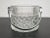 French Mid Century 1960s Ice Bucket. Glass with Silver Chrome Handle. Made in France.