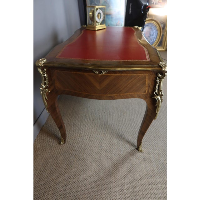 Wood Louis XV Brown Desk, 1950s For Sale - Image 7 of 14