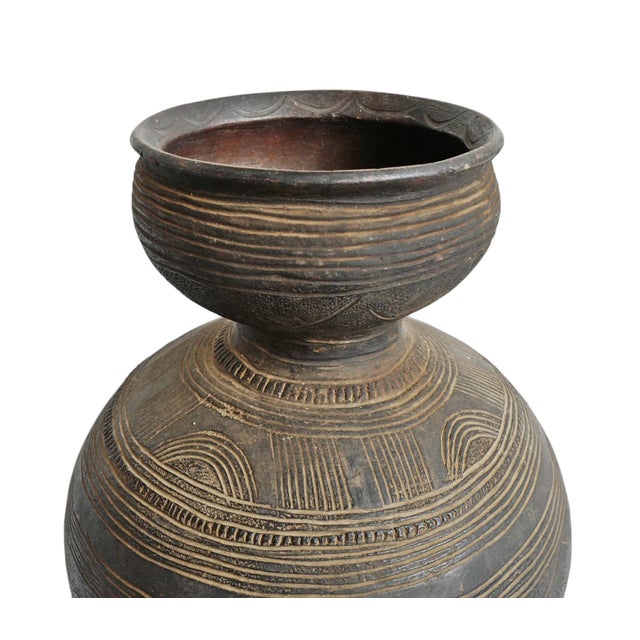 Vintage Bida Water Vessel on Stand For Sale - Image 4 of 4