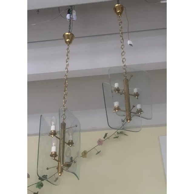 1960s Hanging Lights in Murano Glass from Fontana Arte, 1960, Set of 2 For Sale - Image 5 of 8