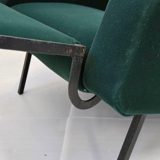 Vintage Trelax Chair in Jersey and Metal by Pierre Guariche for Meurop, 1960s For Sale - Image 9 of 15