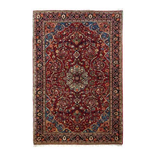 1940s Vintage Sarouk Rug 4'2'' x 6'6'' For Sale