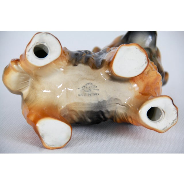 Ceramic Vintage German Shepherd Puppy Figurine in Ceramic, Italy, 1970s For Sale - Image 7 of 8