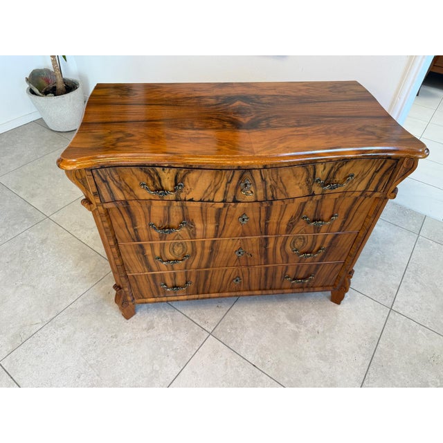 Biedermeier Walnut Veneered Chest of Drawers For Sale - Image 11 of 15