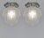 Metal Pair of Muller Freres French Art Deco Flush Mounts - 1930s Frosted Glass & Nickeled Bronze For Sale - Image 7 of 7