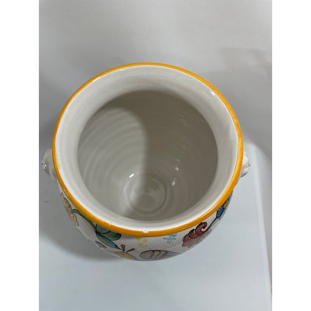 Ceramic Mid-Late 20th Century Vintage Italian Majolica Cachepot Planter, Deruta Style For Sale - Image 7 of 18