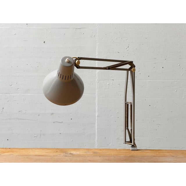 Vintage Grey Clamp Lamp from Ledu, Sweden, 1970s For Sale - Image 4 of 16