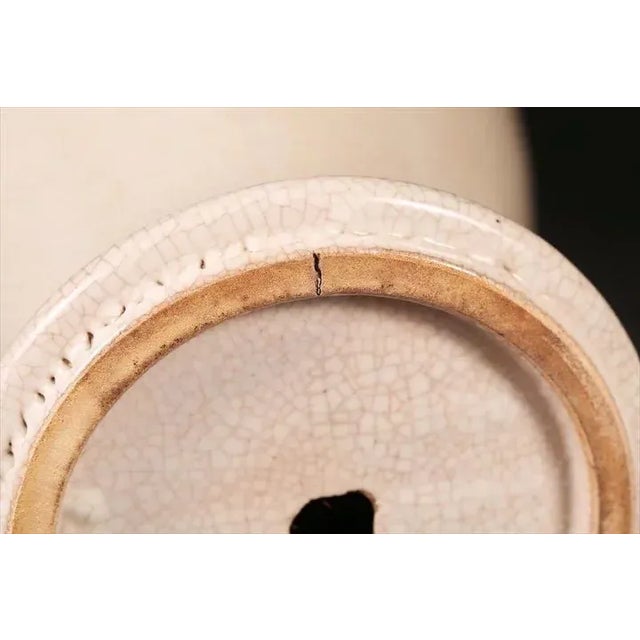 19th Century Chinese Porcelain Monochrome Crackle Glaze Baluster Shaped Vase For Sale - Image 10 of 11