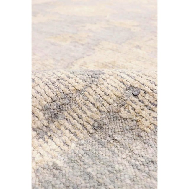 Traditional Oushak Wool Grey Area Rug, 9' 1'' X 10' 3'' For Sale - Image 3 of 7