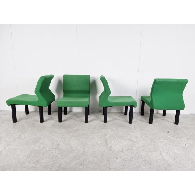 Vintage Lounge Chairs, 1980s, Set of 4 For Sale - Image 9 of 12