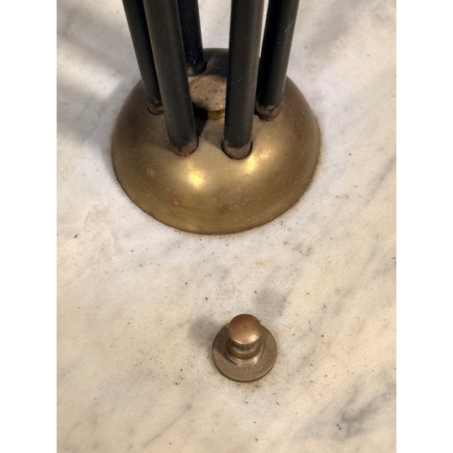 1960s Vintage Sapling Floor Lamp in Opaline Glass and Brass, 1960s For Sale - Image 5 of 10