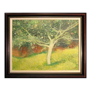 Joseph Santele Country Yard #2 Original Oil Painting of a Tree