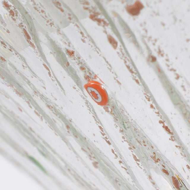 Mid‑Century Murano Glass Pendant With Copper Aventurina and Millefiori in the Manner of Barovier For Sale - Image 9 of 18