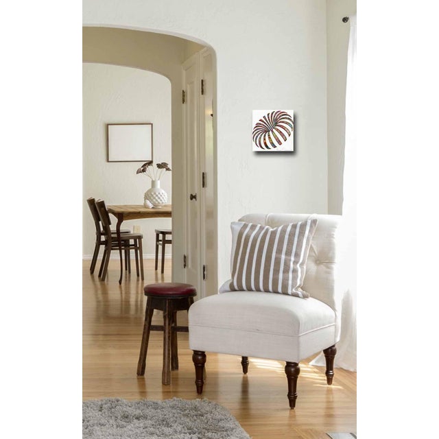 Textile The Center of Life - Minimalist Abstract 3d Textural Colorful Painting Original Artwork by Virginie Schroeder For Sale - Image 7 of 9