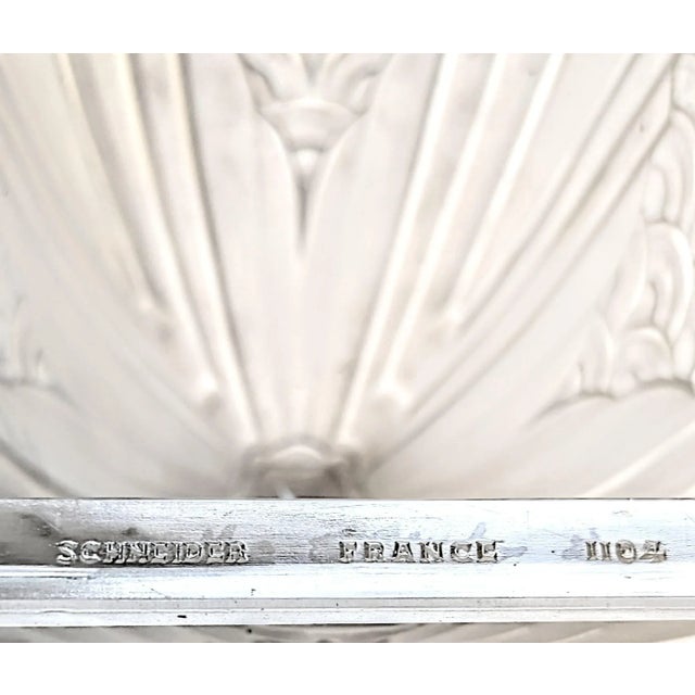 Mid 20th Century French Art Deco Wrought Iron Table Lamp Signed by Schneider For Sale - Image 5 of 5