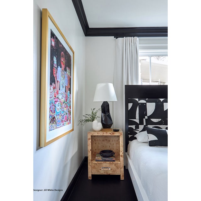 Contemporary Matthew Izzo Home Winnie Burlwood One Drawer Side Table With For Sale - Image 3 of 3