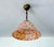 Modern Art Deco Pendant Light in Pink Marble Glass, 1930s For Sale - Image 3 of 18