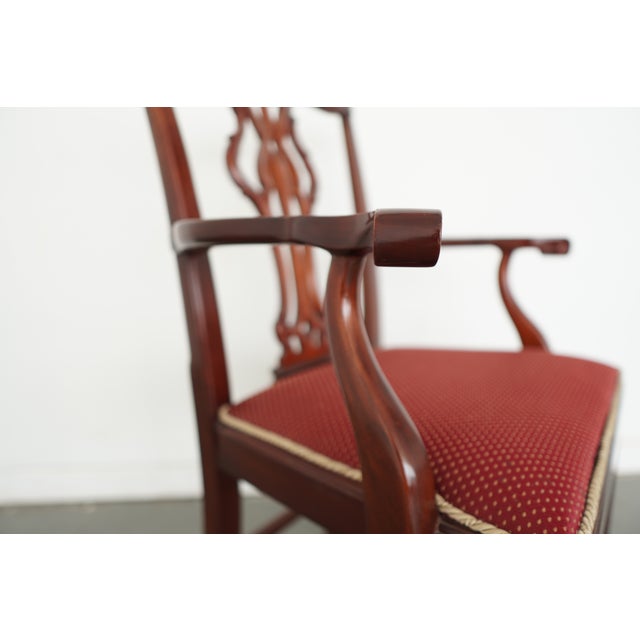 Vintage Chippendale-Style Dining Chairs (Set of 8) For Sale - Image 14 of 16
