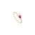 Modern Heart Cut Ruby Diamond Toi Et Moi Ring for Valentine in 14k Gold Size 6 For Sale - Image 3 of 12
