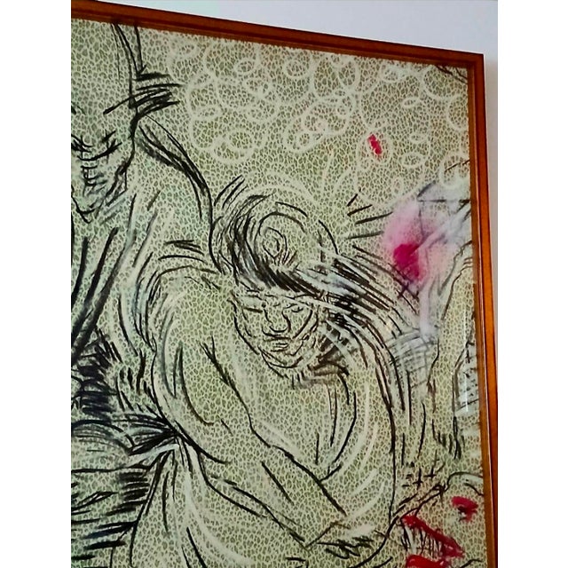 Contemporary Laurie Anderson “Fabric 4” Painting, 2012 – Oil on Fabric, 60x60, Vito Schnabel Gallery For Sale - Image 3 of 6