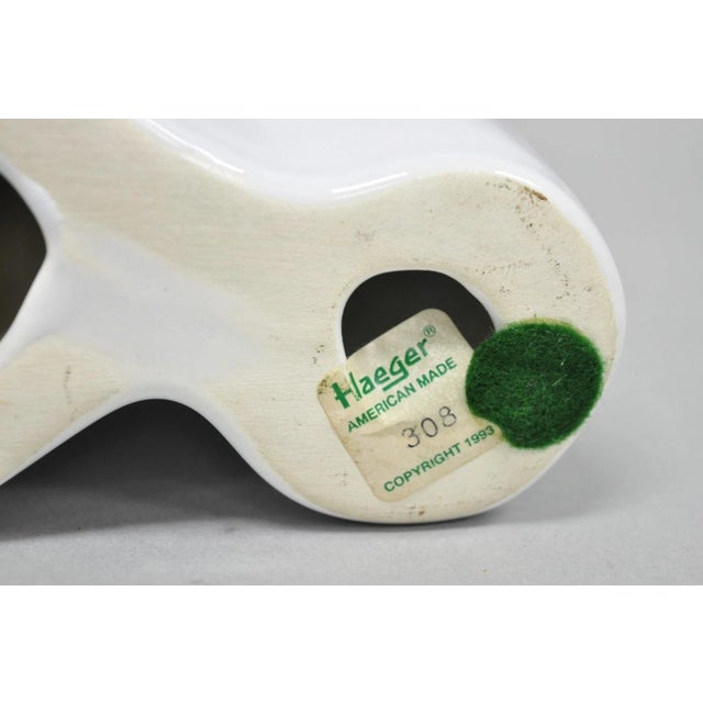 Ceramic Vintage Royal Haeger Couple Dancing White Art Deco 1993 Ceramic Sculpture For Sale - Image 7 of 9