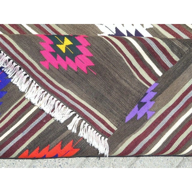 1960s Nomadic Style Kilim Rug - 59"x75" For Sale - Image 11 of 12