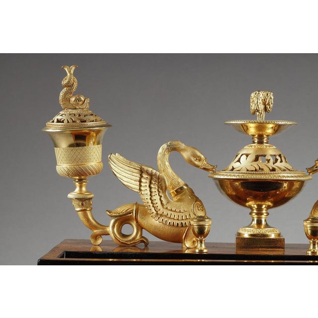 Wood French Empire Inkwell, 1810 For Sale - Image 7 of 18