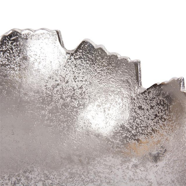 Kenneth Ludwig Chicago Silver Broken Edge Bowl / Wall Art from Kenneth Ludwig Chicago For Sale - Image 4 of 6