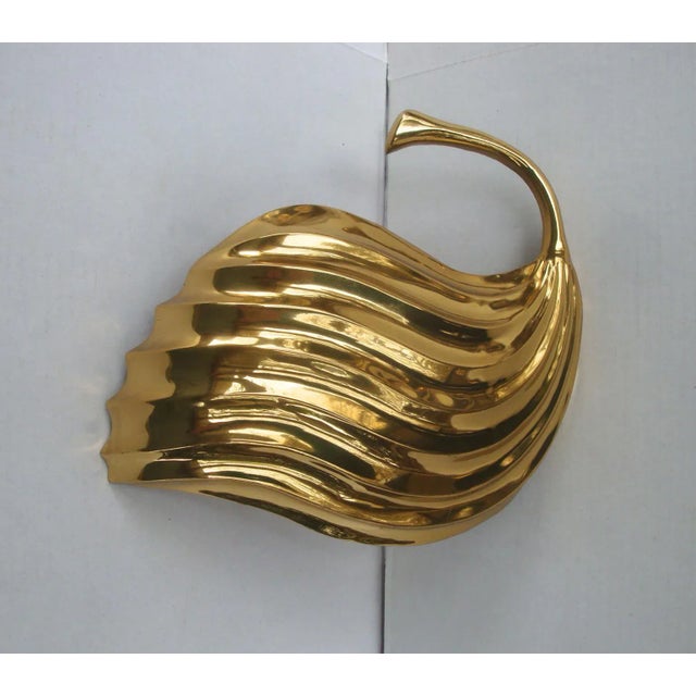 Mid-Century Modern Italian Modernist Tommaso Barbi Brass Light Wall Sconce For Sale - Image 3 of 7