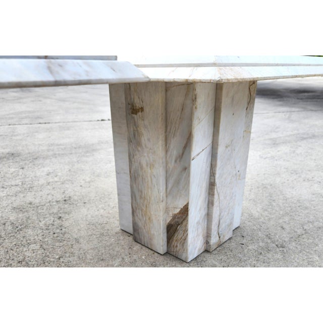 Stone Vintage Italian Marble Side Tables Pair For Sale - Image 7 of 12