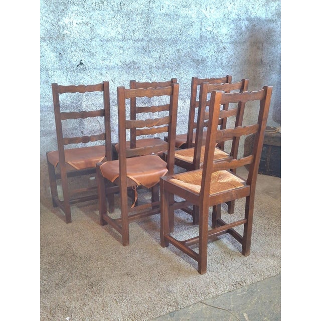 Chairs in Straw and Wood, 1890s, Set of 6 For Sale - Image 10 of 14