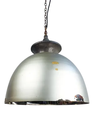 large Bauhaus Mercury Dome Pendant Light from Zeiss Ikon, 1920s